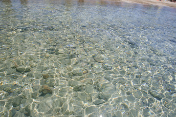Very clear water a a Sardinia beach