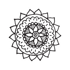 Flower mandala in vector