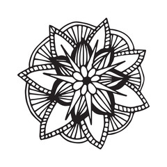Flower mandala in vector