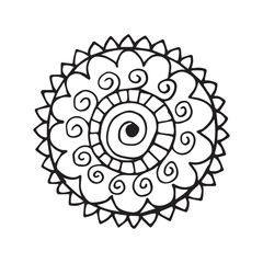 Flower mandala in vector
