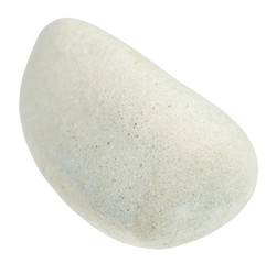 pebble of limestone stone isolated