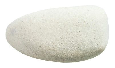 Fototapeta na wymiar tumbled limestone stone isolated on white