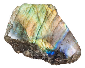 piece of polished labrador (labradorite) stone