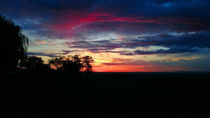 Abendstimmung Himmel mit Farben