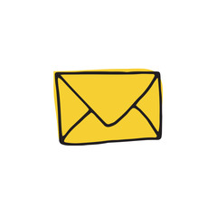 Mail icon in hand drawn style