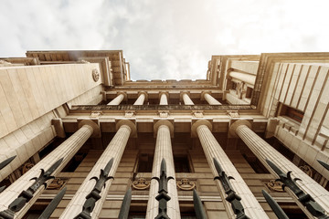 Facade of the neoclassical building of the Supreme Court of Justice of Argentina