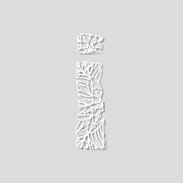 Flower font in paper style