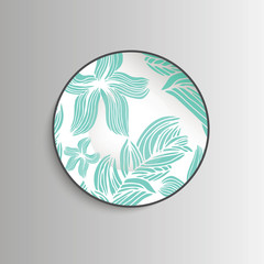 Plate with pattern in unique design