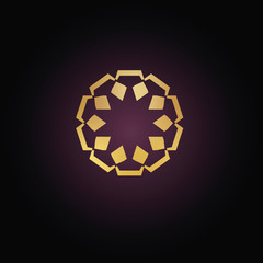 Golden logo in arabic style