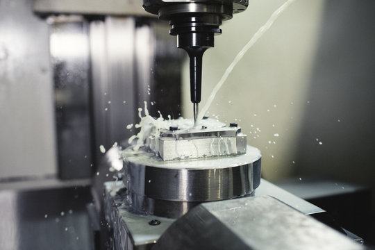 CNC machine drilling