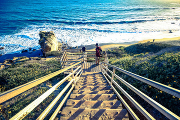 stairs by the beach