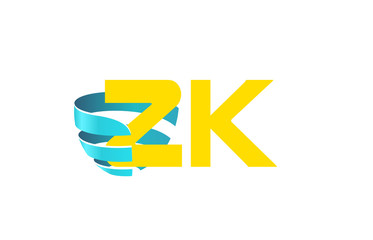 ZK Initial Logo for your startup venture