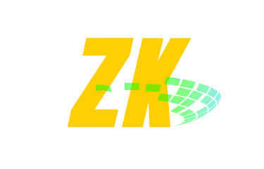 ZK Initial Logo for your startup venture