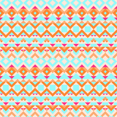 Ethnic geometric pattern with elements of traditional tribal folk style. Vector illustration.

