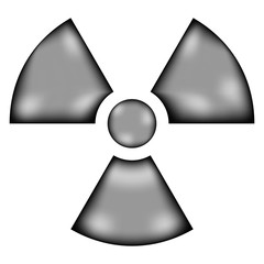 Radiation sign sign icon.