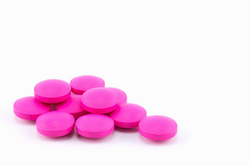 Obraz na płótnie Canvas pink pills 