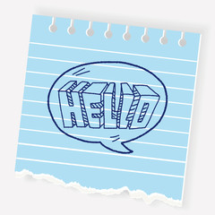 Fototapeta premium hello doodle
