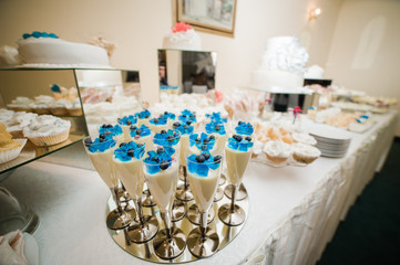 Table of Candies. Wedding cake