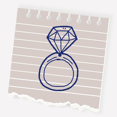 diamond ring doodle drawing