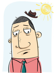 man with bad morning