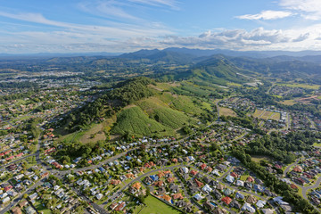 Coffs Harbour looking south-west over the hills