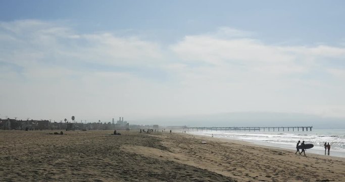 Summer day at the beach along the California coast.