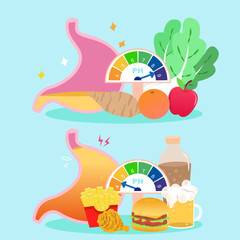 cute cartoon stomach