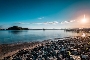 Sunrise in New Zealand Paihia Beach