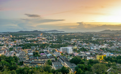 Fototapeta na wymiar Khoa Rang View Point Phuket Thailand