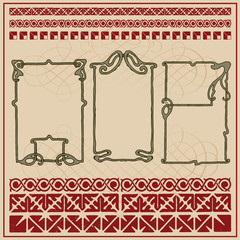 Art Nouveau frames and motifs