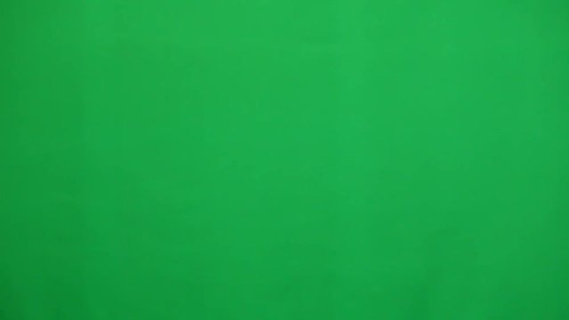 Hand gestures. Touchscreen. Female hand showing multitouch gestures in green screen