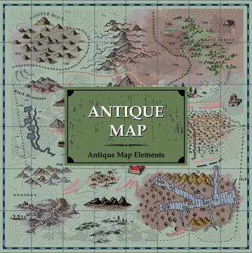 Antique Map Elements