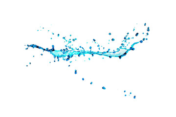 Obraz premium blue water splash isolated on white