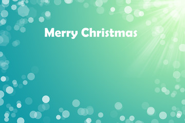 Merry Christmas text for card for your design on aqua background