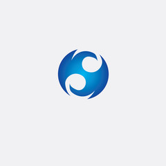 Letter S eagle  logo icon design template elements