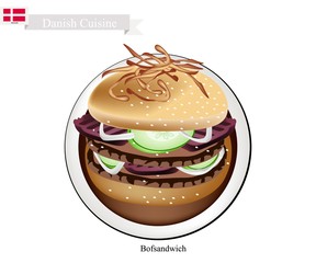 Bofsandwich or Ground Beef Hamburger, The National Dish of Denmark