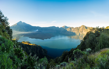 Volcano mountain Rinjani of Indonesia.