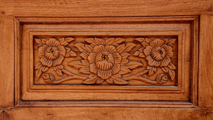 The carving in local art style.