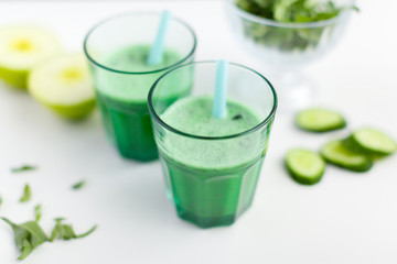 Fresh green smoothy drink
