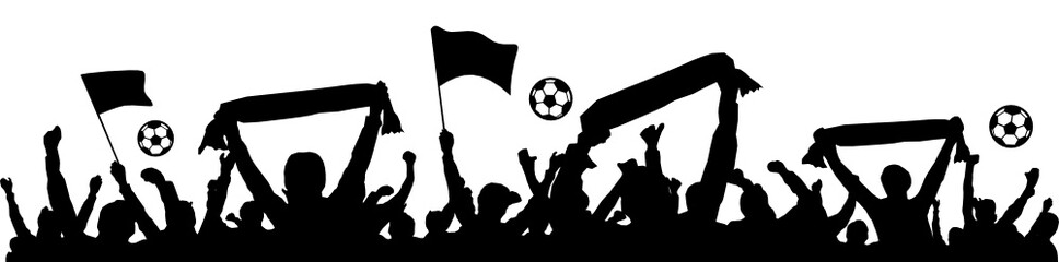 Silhouette Fußball Fans © SimpLine