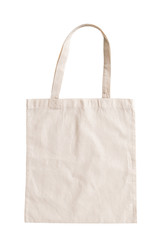 Fototapeta Tote bag fabric cloth shopping sack mockup isolated on white background (clipping path) obraz