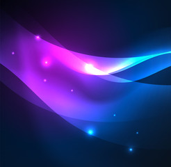 Illuminated neon waves