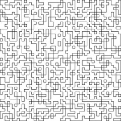 Confusing lines structure of labyrinth with no entrance and exit.