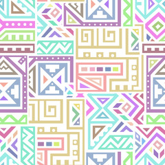 Abstract Vector Seamless Pattern in Ethnic Style