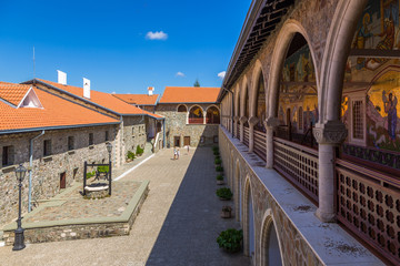 Fototapeta na wymiar Kykkos Monastery, one of the wealthiest and best-known monasteries in Cyprus.