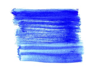 Unordentliche Pinselstriche mit blauer Farbe