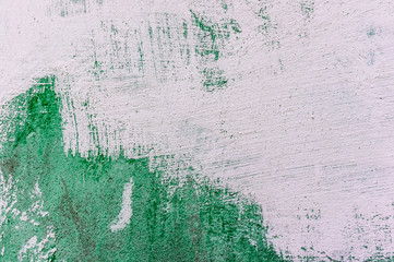 White and green color wall texture. Classic, grunge  background for design