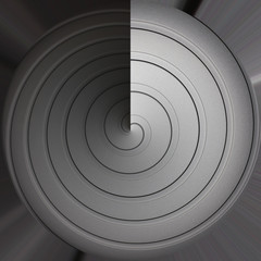 metal spiral background,closed at silver shield with spiral texture