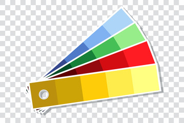 Farbfächer auf transparentem Hintergrund
