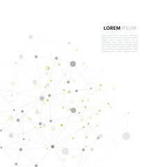 Modern vector design with elements of molecular bonds